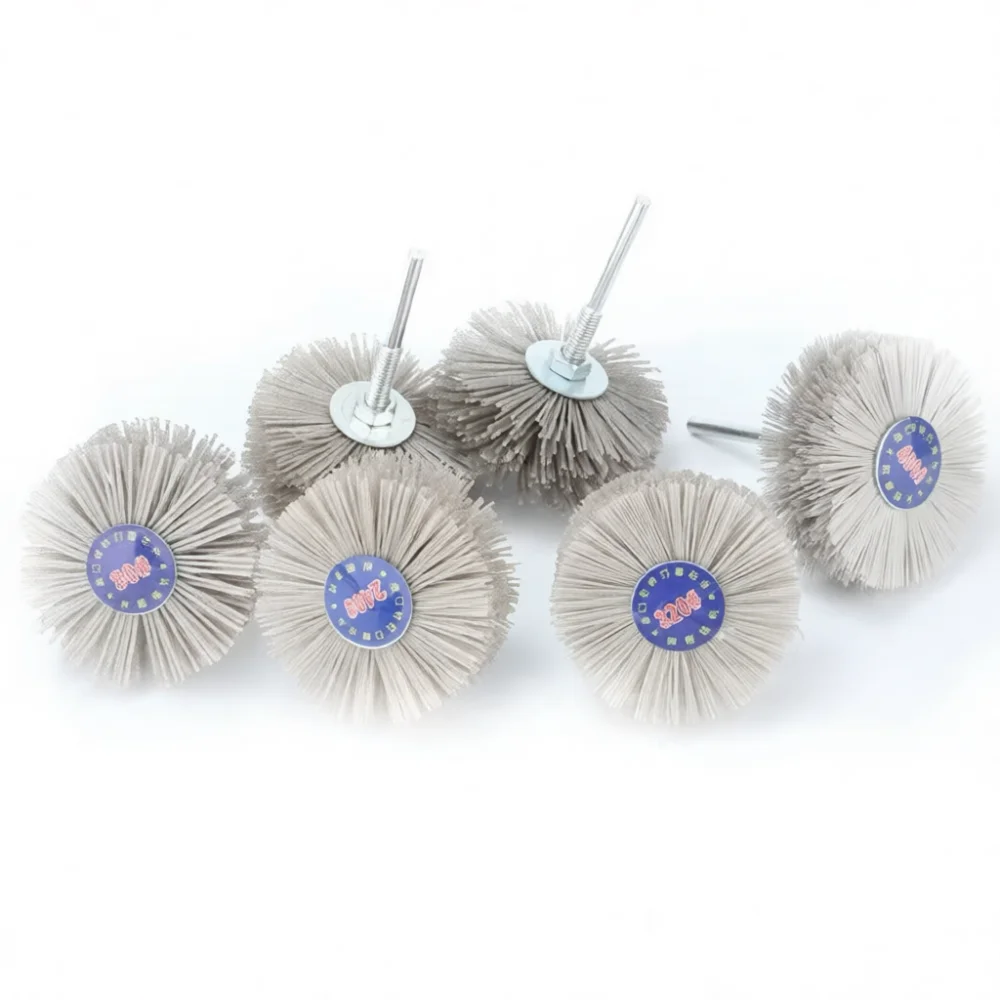 Industrial Polishing Brush For Metal Woodworking Abrasive Wire Head Stainless Steel Nylon Bristle Buffing Grinder