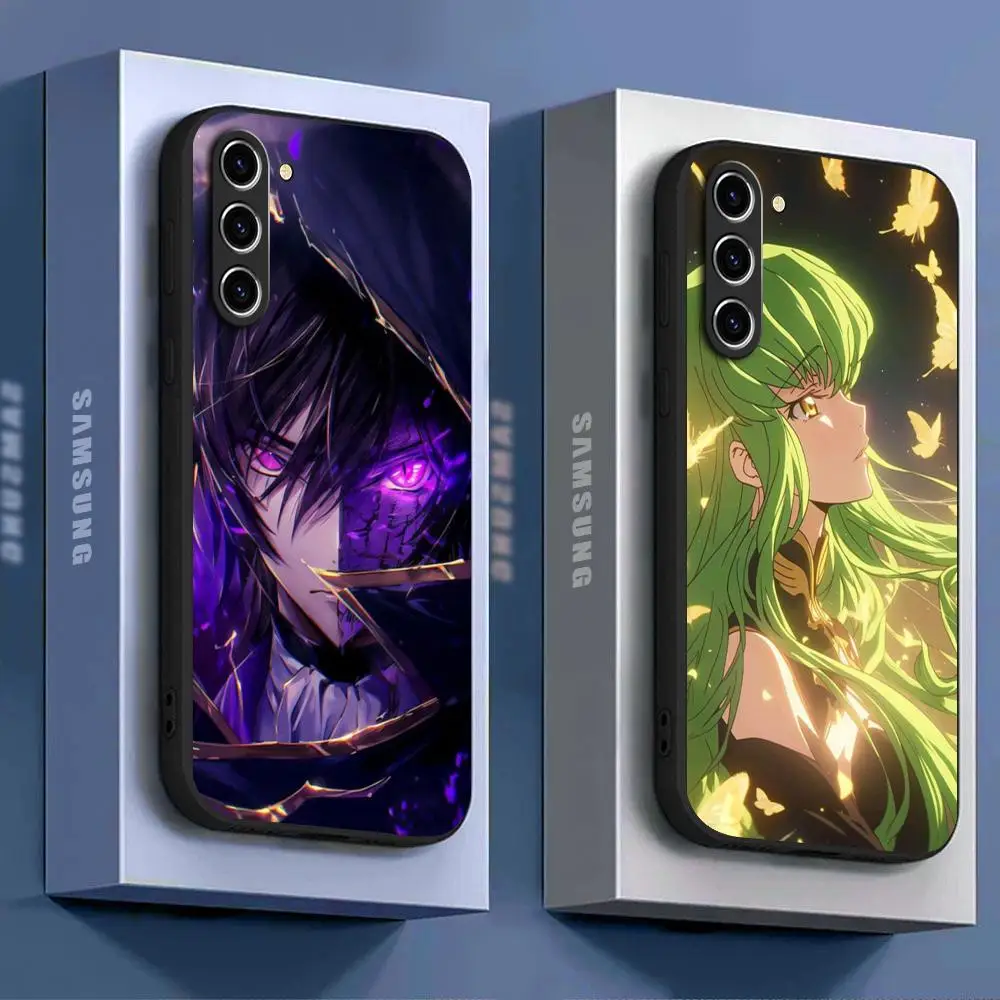 Cool Code Geass Anime Phone Case For Samsung Galaxy S25 S24 S23 S22 S21 S20 Plus Ultra Note20 Soft Black