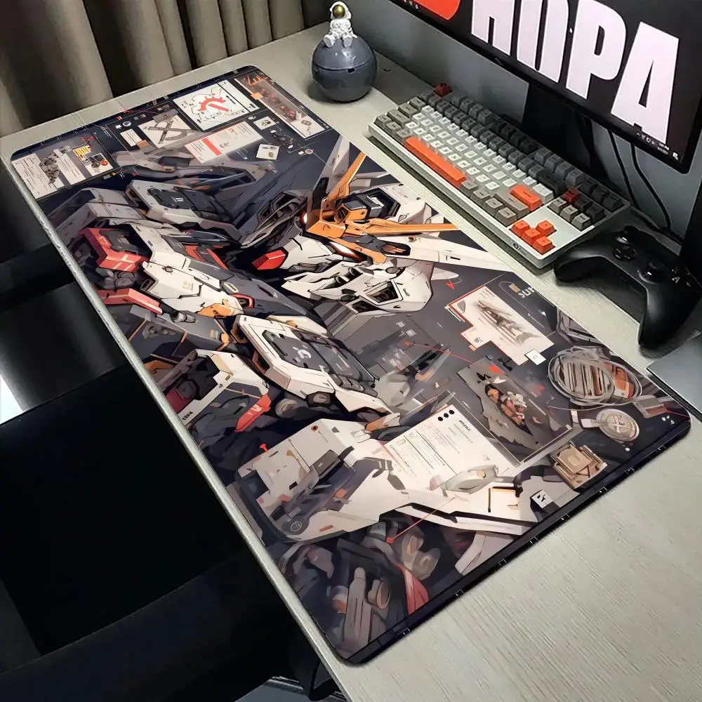 لوحة ماوس بتصميم Anime Mech Warrior، لوحة ماوس كبيرة، وسادة مكتب، قاعدة مضادة للانزلاق، قابلة للغسل للاستخدام المكتبي والمنزلي #3