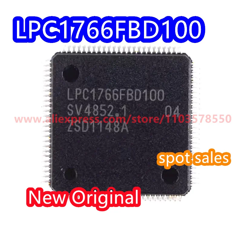 5PCS  LPC1766FBD100 package LQFP-100 microcontroller 256K SMT microcontroller chip brand new original packaging