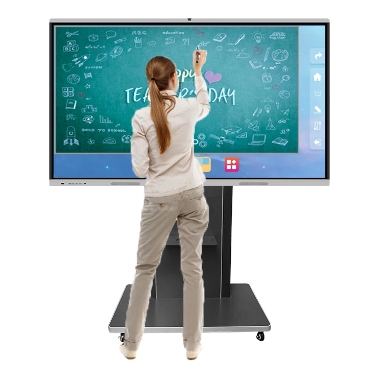 School Education LCD Board Device All In One Pc Interactive Panel 65 Inch Smart Tv Touch Screen Whiteboard Online Home