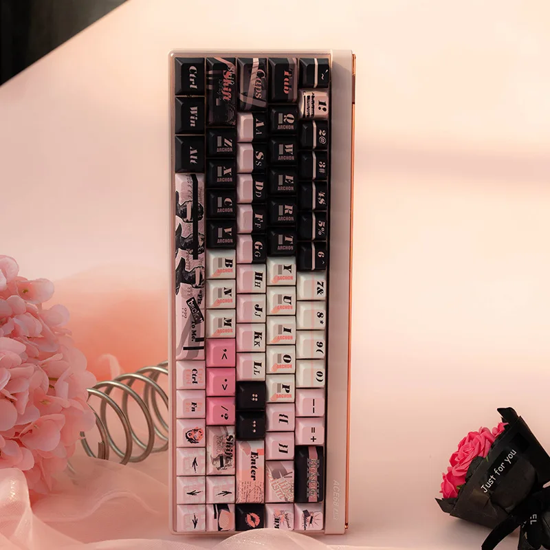 Free Muse girl keycap PBT high value five-sided hot sublimation new original factory adapted mechanical keyboard 60-108