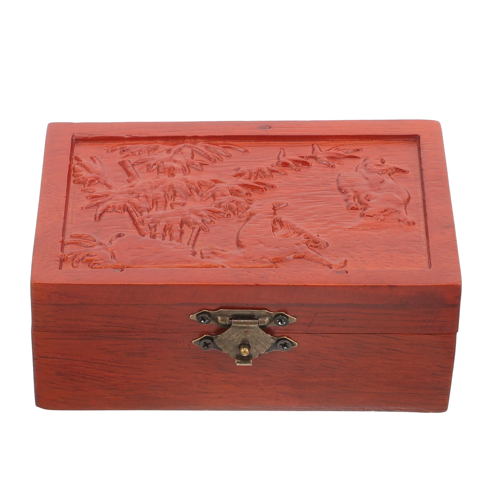 

Винтажная деревянная шкатулка для украшений в ретро-стиле, большой органайзер для хранения, декоративная шкатулка для мелочей для дома и спальни