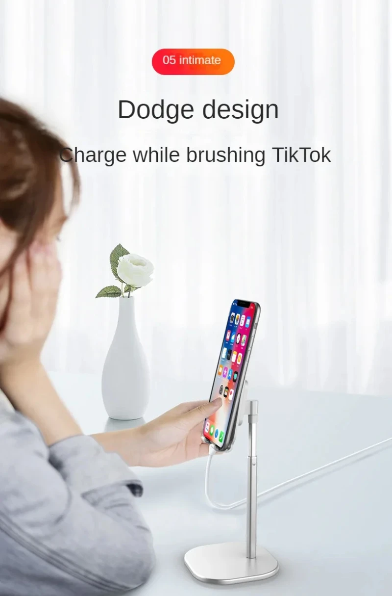 Desktop Telefon Halter Tablet Ständer Für Ipad Telefone Universal Halterung Teleskop Einstellbare Höhe Winkel Metall Live Unterstützung – Detail 9
