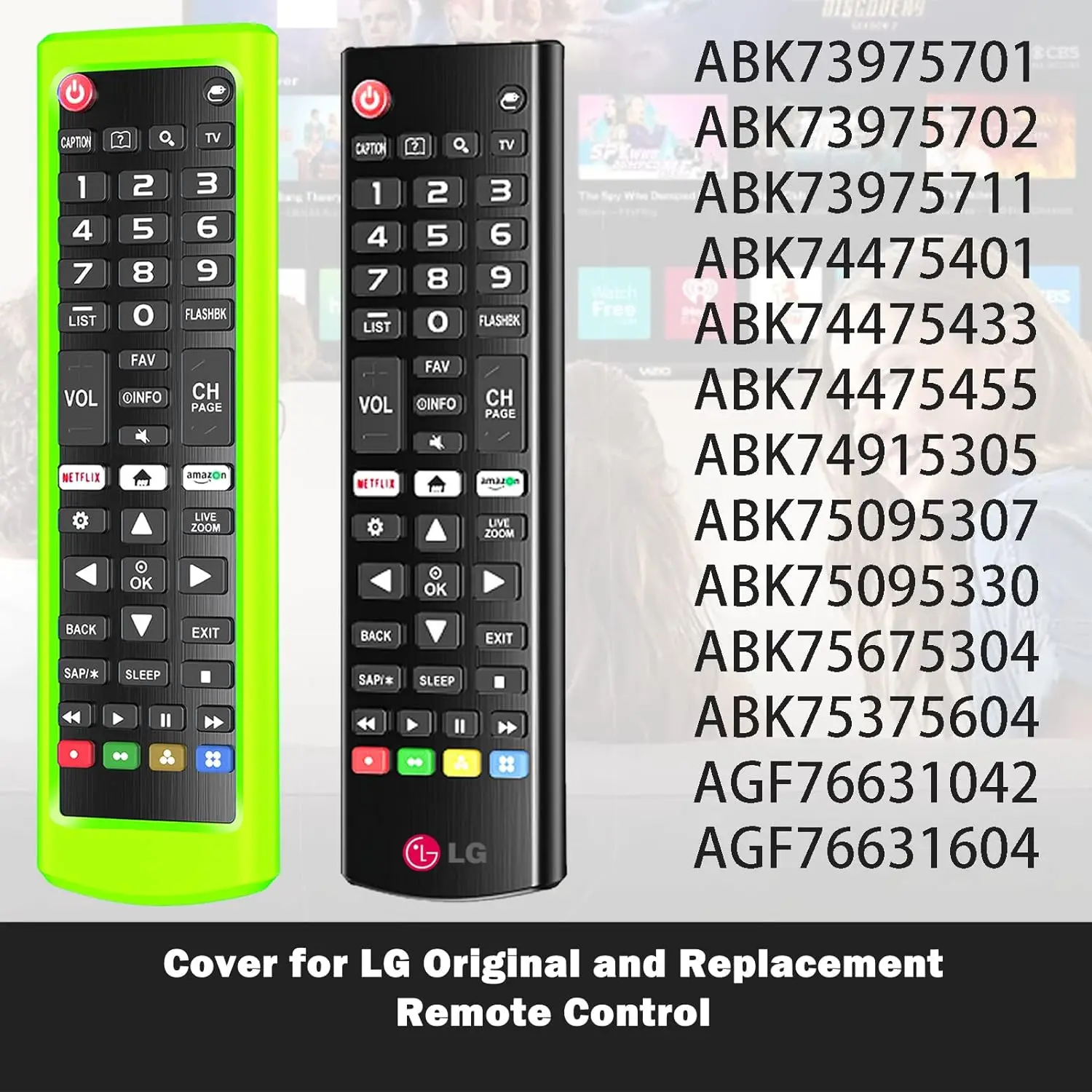 Luminous Silicone Remote Cover for LG AKB Series - Durable, Non-Slip Grip Protector Case - Stylish Accessory for TV, Recorder