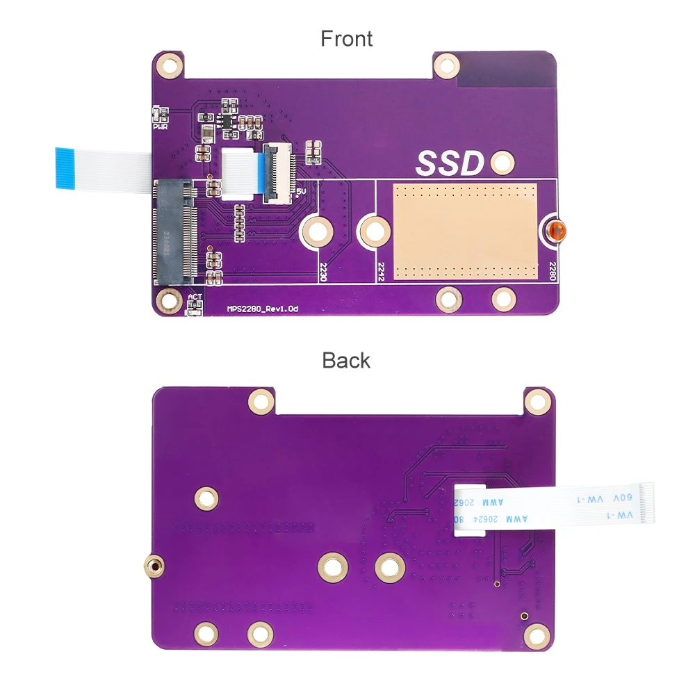 Imagem -04 - Elecrow-pcie para M.2 Kit Nvme Tudo-em-um Pacote com Pcie para Ssd Hat Cabo Fpc Caixa de Alumínio Dissipador de Calor Ssd Ventilador de Refrigeração para Rpi 5