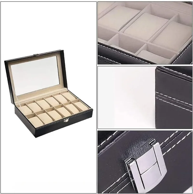 PU leather watch storage box display packaging  gift  bracelet jewelry box gift box