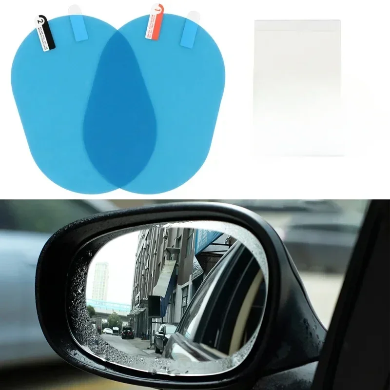 6PC Rainproof Film Sticker Car Rearview Mirror Protective Rain Proof Anti Fog Waterproof Stickers Car Window Transparent Sticker