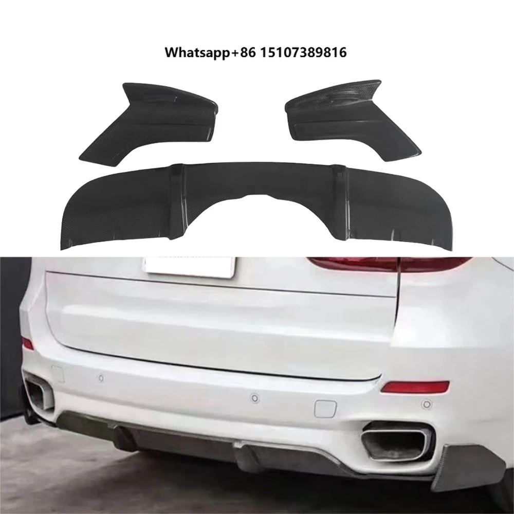 For X5 F15 2013-2018 MP Style Carbon Fiber Rear Lip Rear Diffuser Bumper Lip