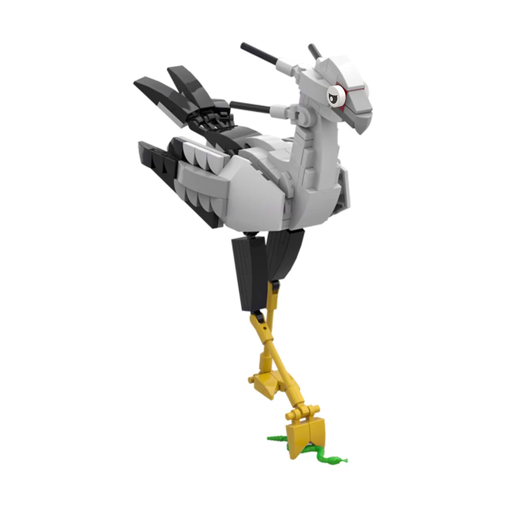 

MOC-227312 Secretary bird Building Blocks Model Animal World Secretary bird Creativity Bricks Assembly Toys Kids Birthday Gifts