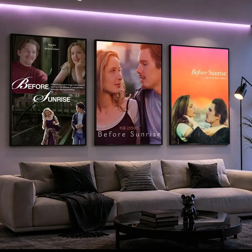 movie Before Sunrise Poster Poster HD Printing Cyberpunk Style Wall Art Home Decor For Gaming Room Living Room Bedroom Gift Idea