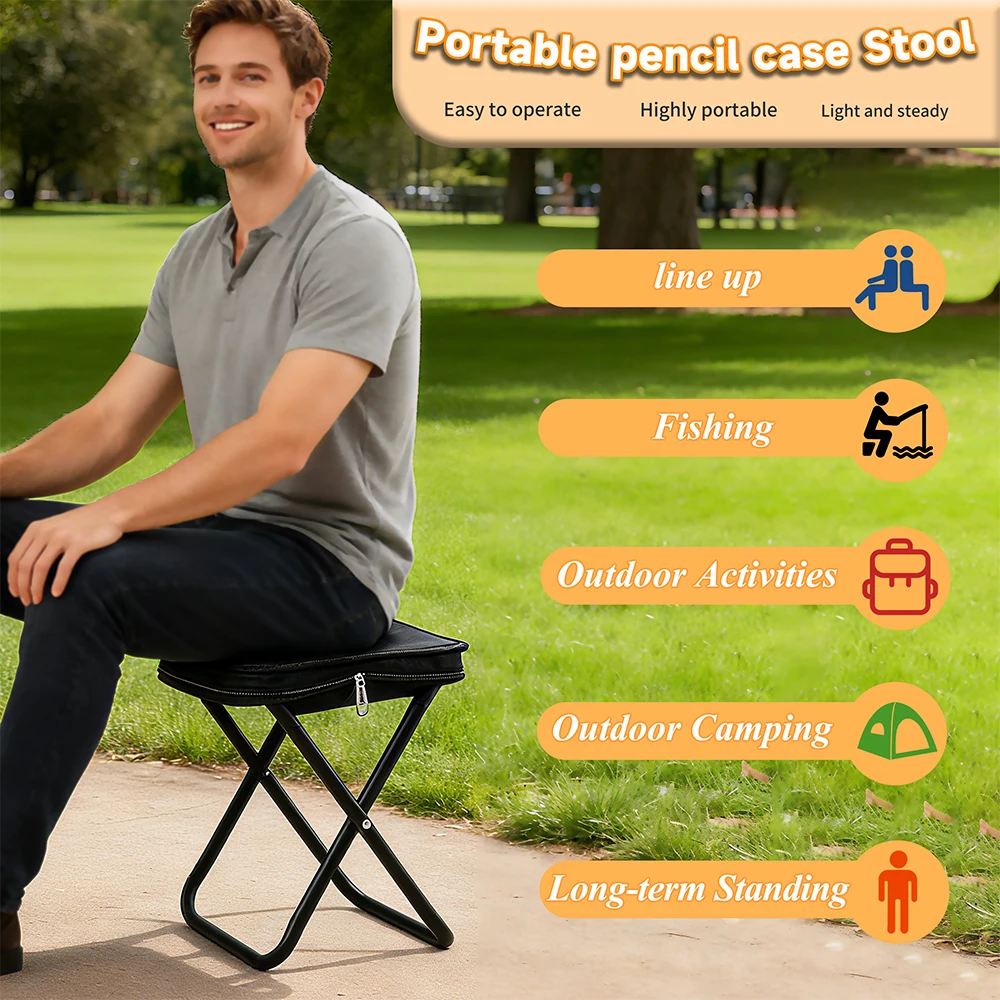 Chaise pliante de Camping, tabouret portatif léger, chaise de pêche de plage pour randonnée en plein air et escalade