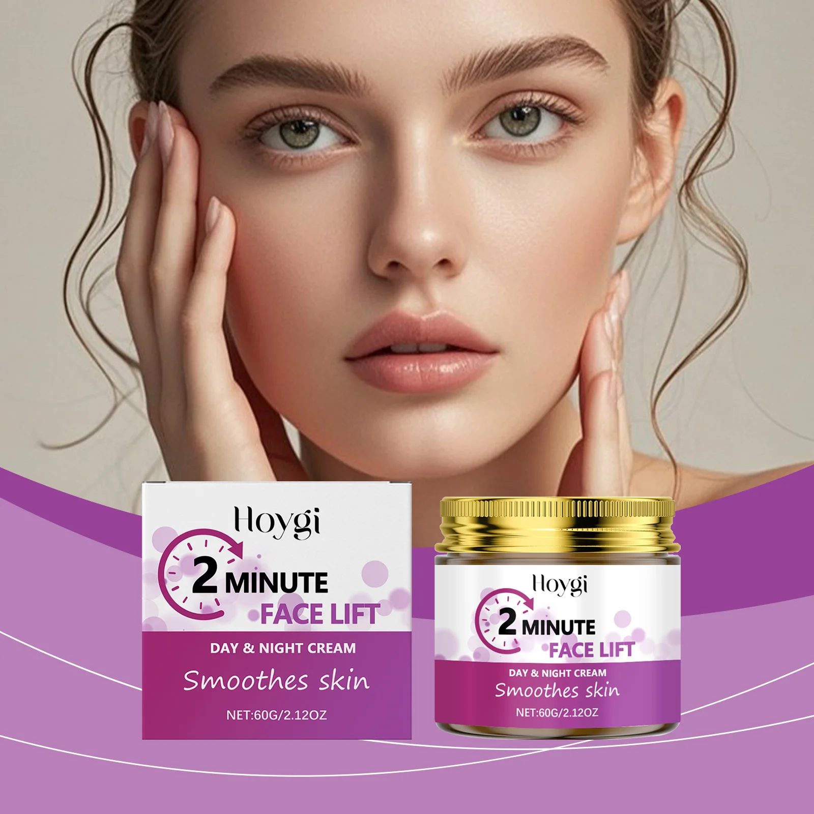 كريم العناية بالنياسيناميد لشد الوجه من هويجي يرطب عميق ويغذي ويضيء أقفال البشرة والرطوبة ويحمي ملامح الوجه