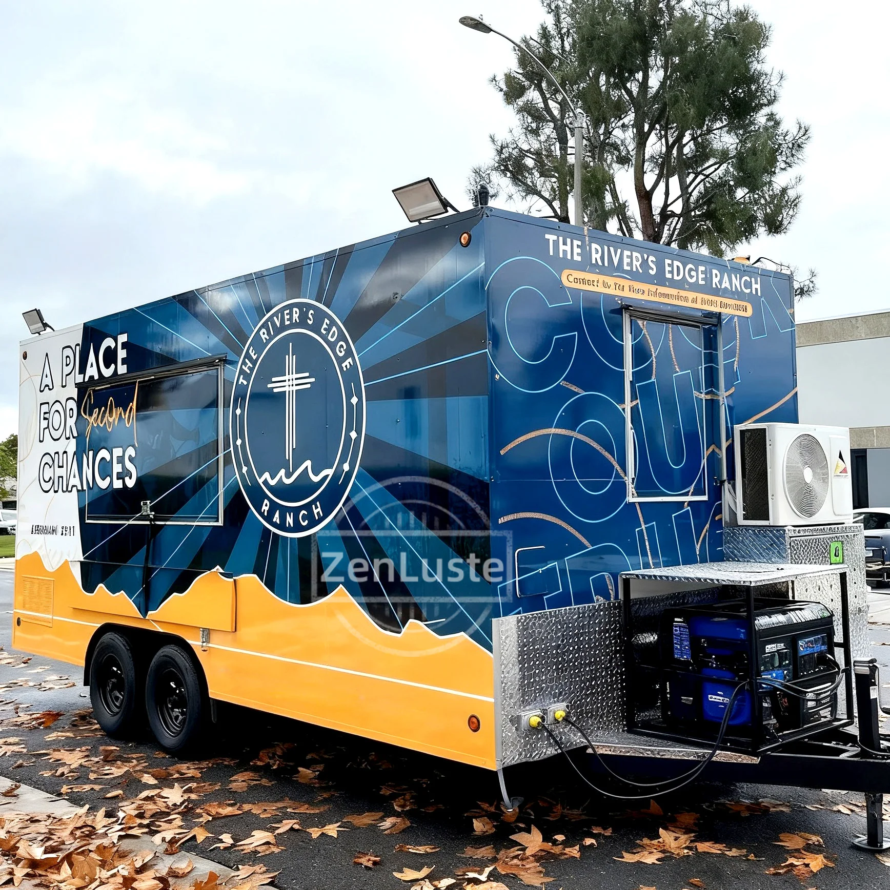 

Mobile Food Supply Trailer Suitable for Use by Public Welfare Organizations for Food Distribution Mobile Catering Supply Trailer