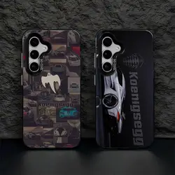 Super K-KoenigseggES S Ghost Phone Case IMD Colorful Phone Case Silver Cover Suitable for amsung Galaxy S24 S23 S22 S21 S20 Plu