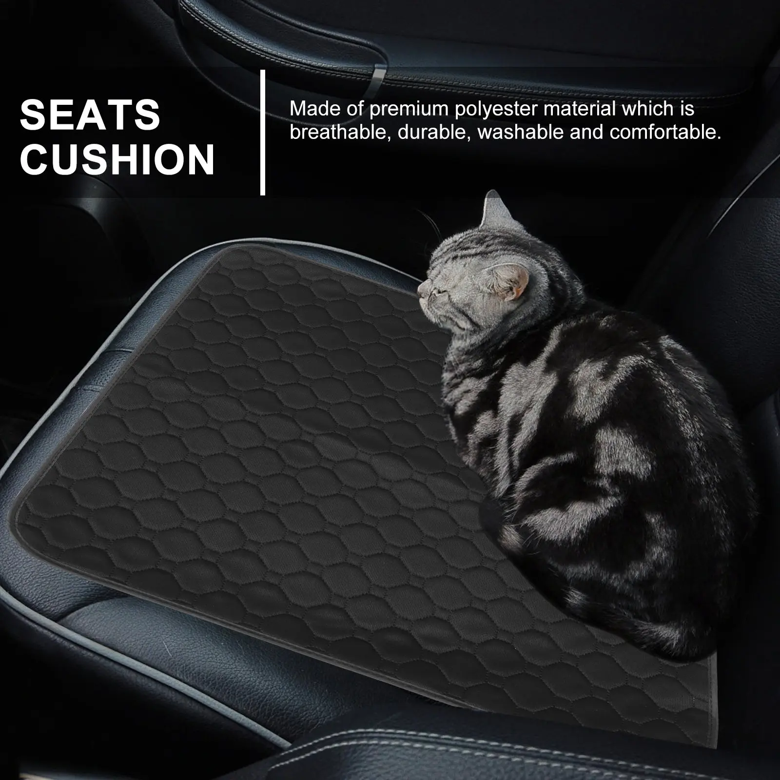 Breathable Waterproof Seat Cushion Absorbent Seat Protector Pad Washable Reusable Under Pad for Car Chair Couch Protection