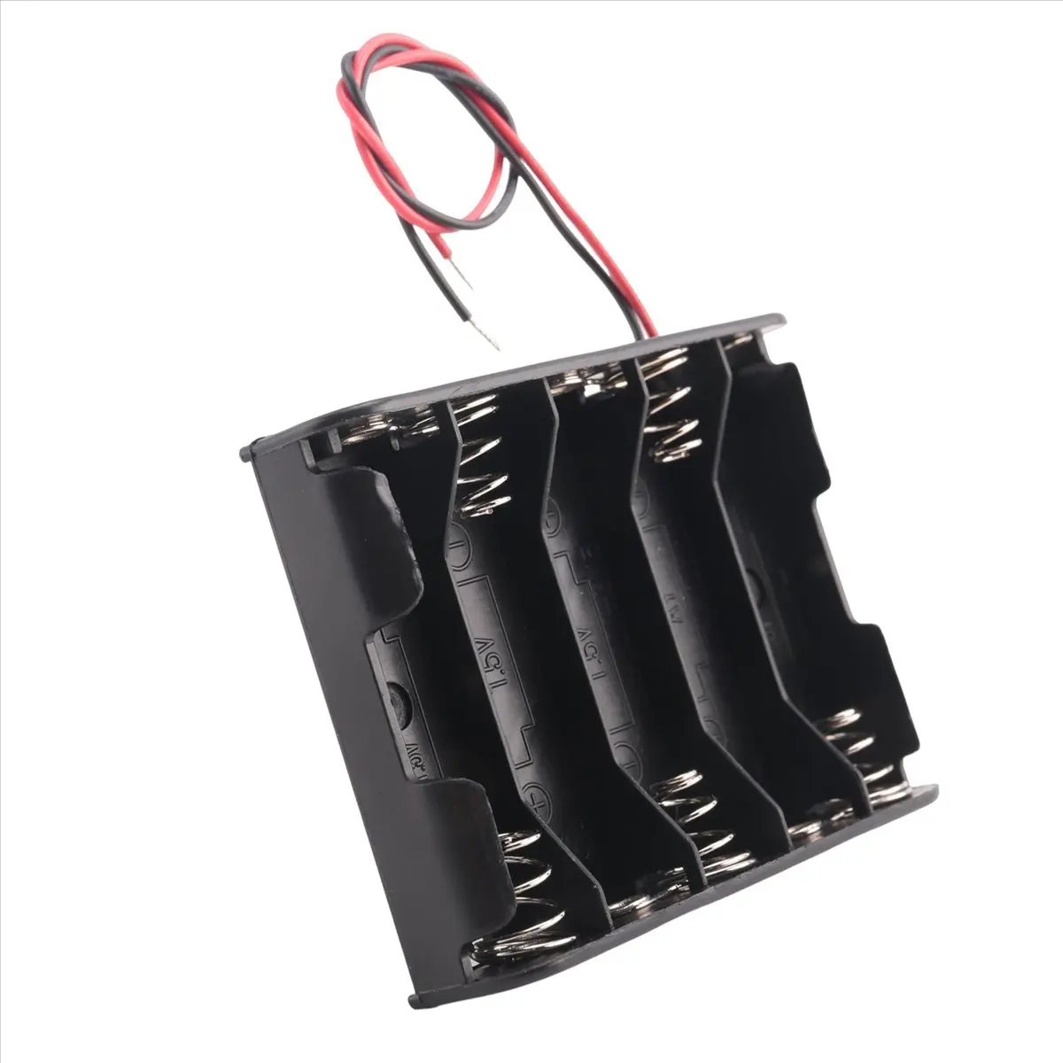 A40I 5 x 1.5V AA Battery Slot Holder Case Box Wire Black
