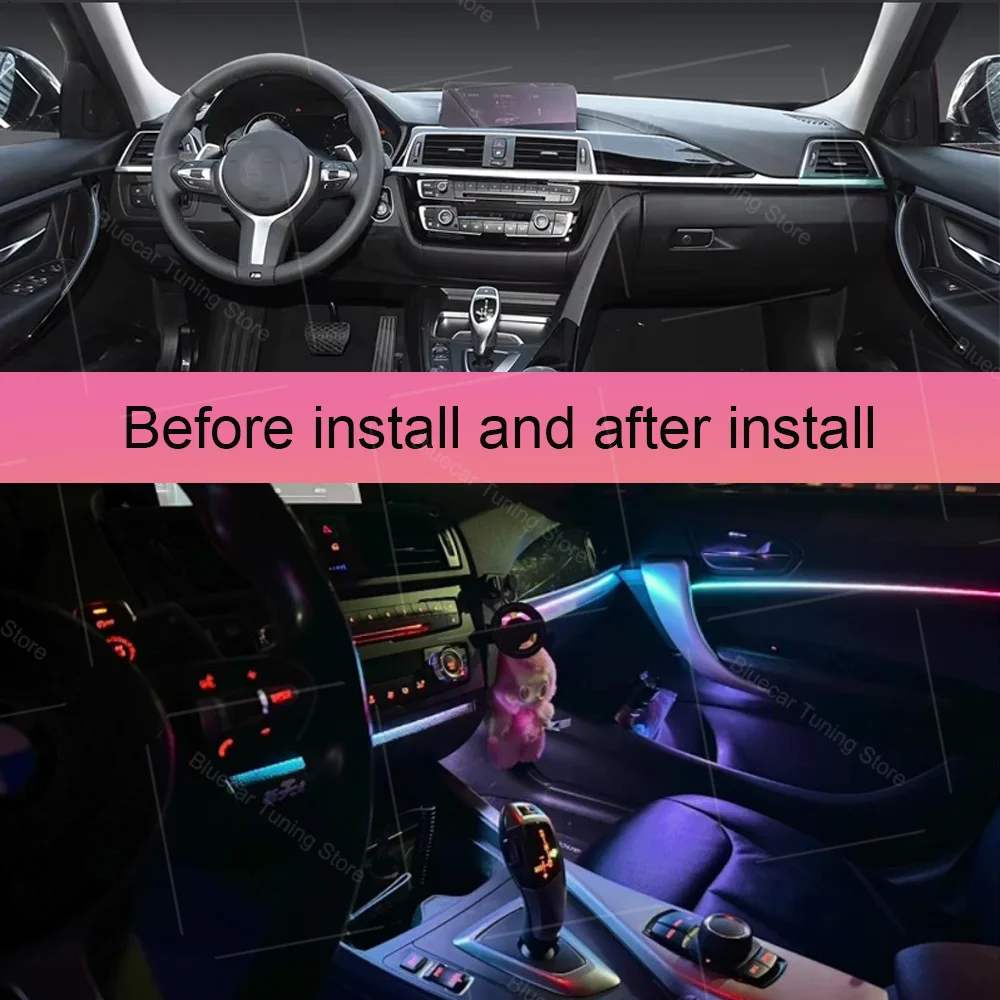 Dynamic Active Ambient Light For BMW 1 Series F20 Car Indoor Decoration Atmosphere Lamp MMI Bluetooth APP Control Refit Part