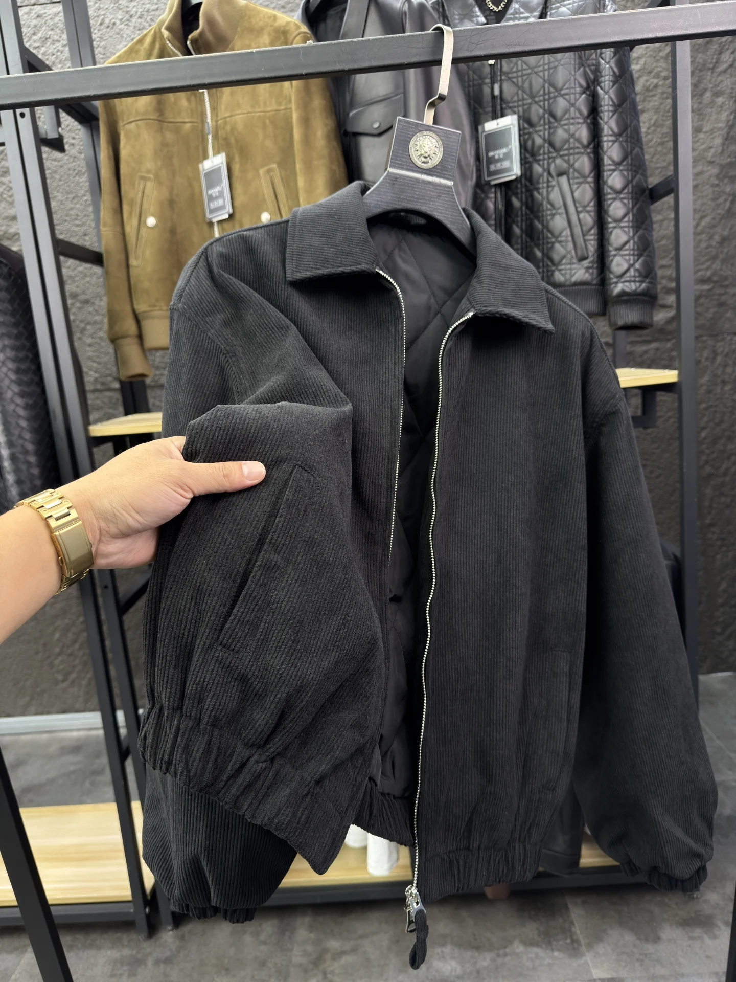 Svip الرجال الرجعية سروال قصير القطن Jaet 2K Thiened الدافئة ort ملابس قطنية غير رسمية Bla طوق الوقوف معطف الخريف الشتاء #3