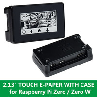 2.13inch SPI Touch Screen E-Paper Paper E-Ink Display Module HAT Starter kit for Raspberry Pi Zero 2 W WH  250x122 with ABS Case