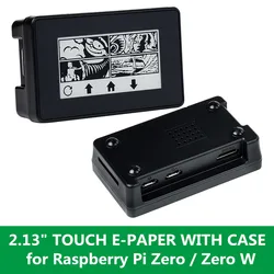 2.13inch SPI Touch Screen E-Paper Paper E-Ink Display Module HAT Starter kit for Raspberry Pi Zero 2 W WH  250×122 with ABS Case