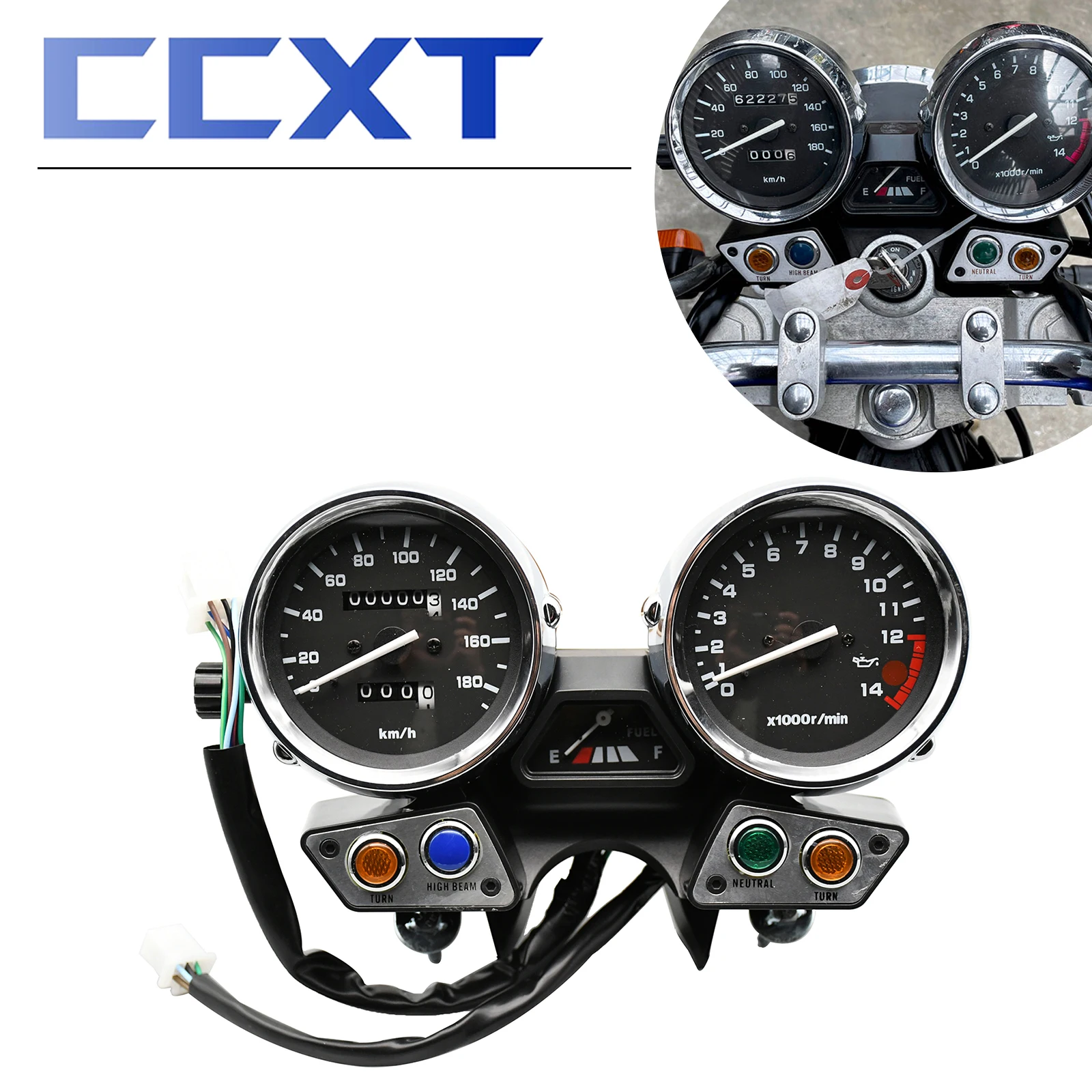 Motorcycle Instrument Assembly Gauges Meter Cluster Speedometer Odometer Tachometer For YAMAHA XJR 400 XJR400 (4HM) 1995-1997