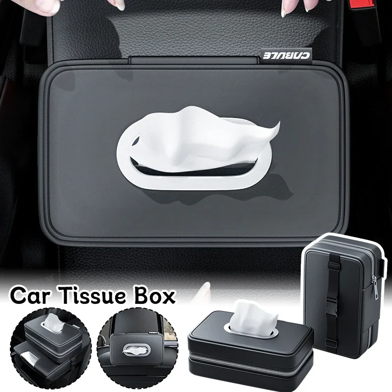 

New Car Tissue Box Cover Armrest Box Towel Tissue Storage Case Sun Visor Chair Hanging Type Car Tissue Box Case Car Accessories