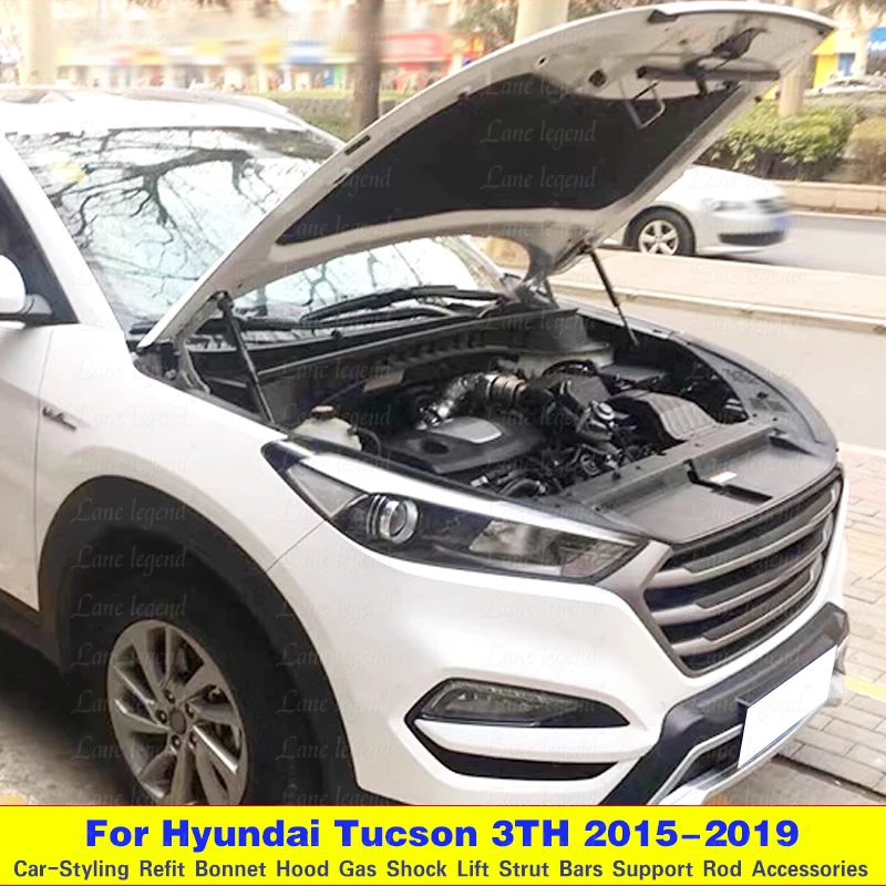 Car Bonnet Engine Cover Gas Spring Shock Lift Strut Bars Support Rod For Hyundai Tucson 2015 2016 2017 2018 2019 3TH Car-styling