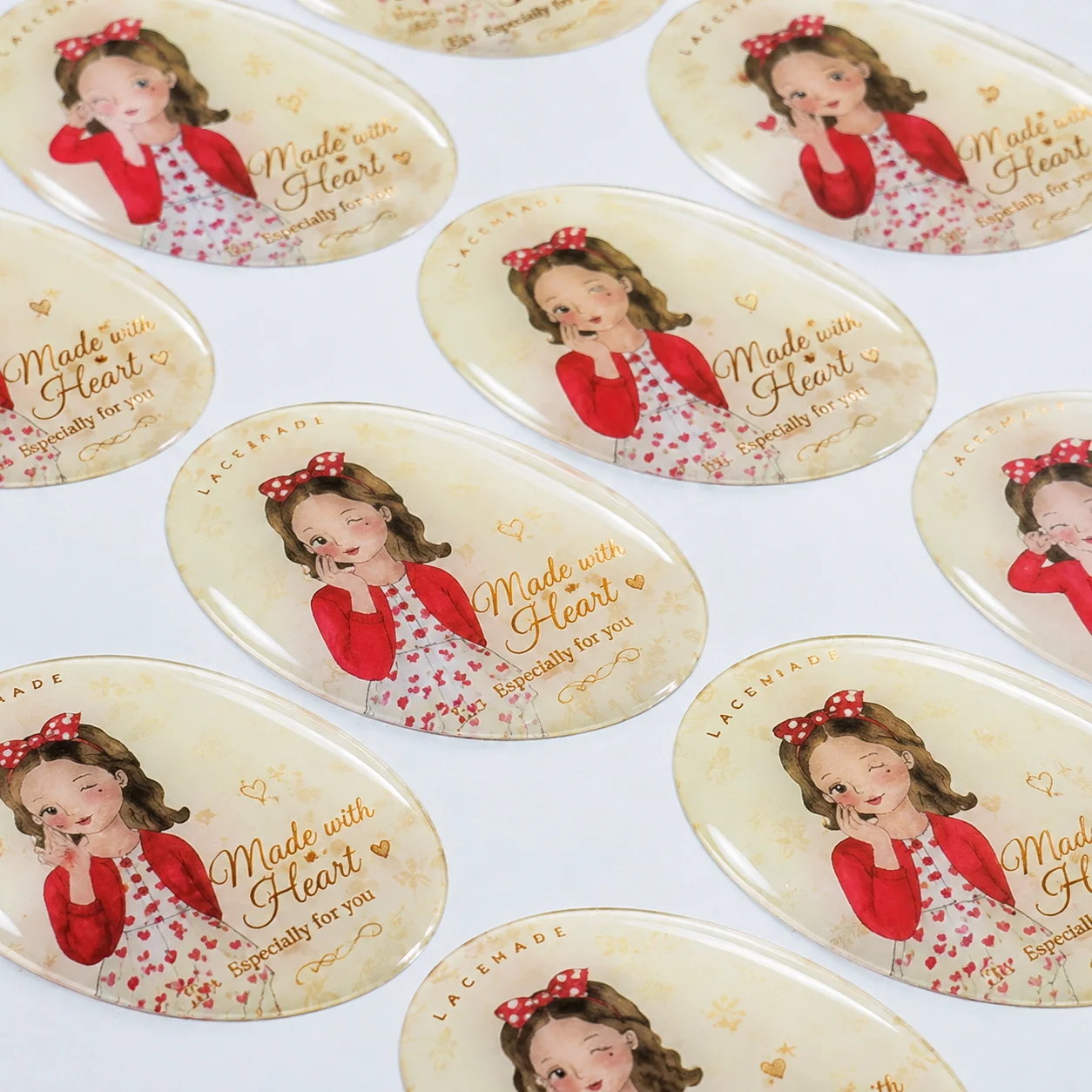 Customized crystal decal waterproof various shapes dome logo 3D label epoxy resin sticker with 3M adhesive