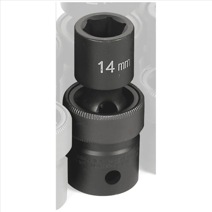 

2014UM 1/2 Drive x 14mm Standard Universal Socket for Automotive Repair and Industrial Maintenance with High Precision and Dura