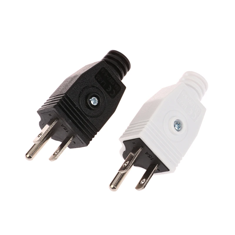 American Detachable Plug American 15A AC Electrical Power Male Plug Adaptor Adapter Wire Rewireable Extension Cord Connector