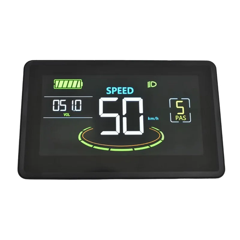 A22F-H6C Meteran Tampilan LCD Sepeda Listrik 24V-60V E Skuter Panel LCD Layar Warna dengan USB UART untuk Suku Cadang Sepeda Listrik (SM 5PIN