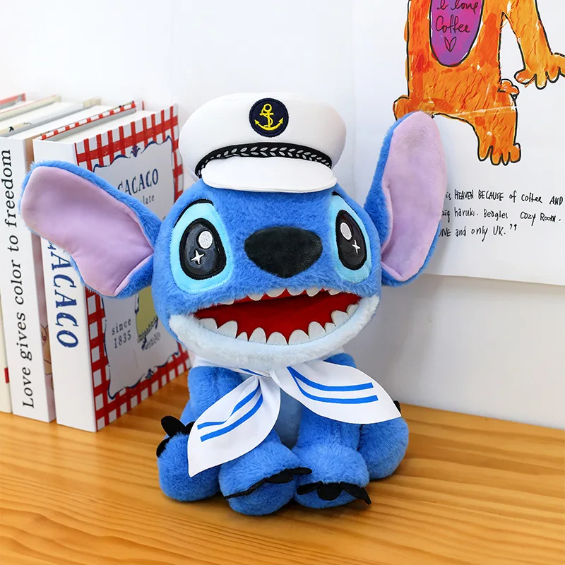 Nieuwe Disney 25/30 cm Kawaii Anime Navy Stitch Pop Schattige Knuffel Stitch Pop Woondecoratie Ornament kinderen Verjaardagscadeautjes