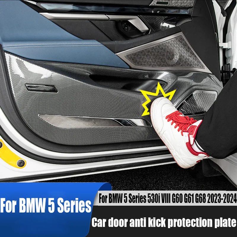 

For BMW 5 Series 530i VIII G60 G61 G68 2023 2024 car door anti kick protection panel automotive interior decoration accessories