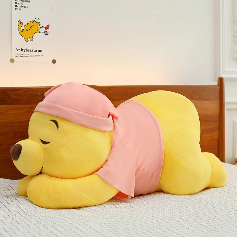 ดิสนีย์วินนี่เดอะพูห์ตุ๊กตาผ้ากำมะหยี่ 35 ซม. น่ารักนอนลงหมอนตุ๊กตาตกแต่งบ้านวันเกิดวันวาเลนไทน์คริสต์มาสของขวัญปีใหม่