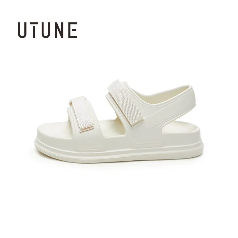 UTUNE Women\'s Patch Sandals Summer official-website Shoes Beach Outside EVA Slides Soft Thick Sole Non-slip slide sandal man