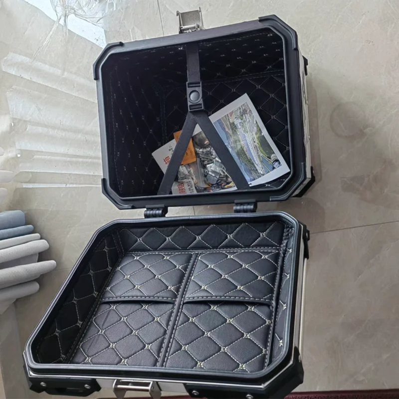 ستار رايدر دراجة نارية الجذع الخلفي 45l سبائك الألومنيوم جذع الوجبات الجاهزة دواسة بطارية مركبة كهربية جذع مقاوم للماء شاتيربروف