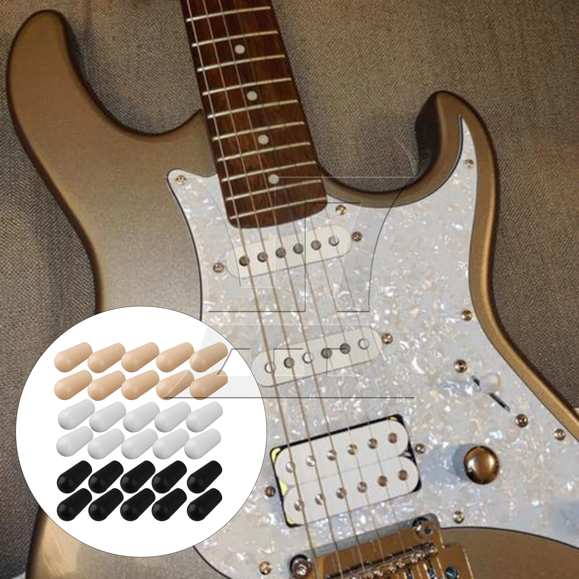 

Yibuy 120 Pcs 3Color Tip Knob Cap 3mm For Guitar Toggle Switch