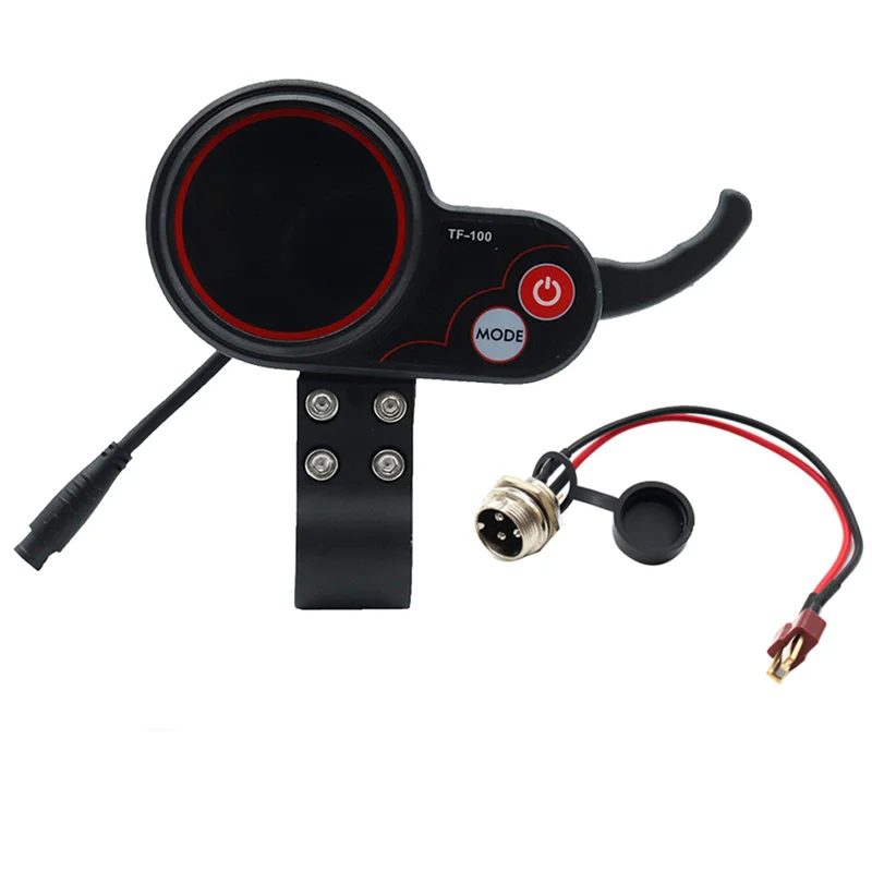 TF-100 Display Dashboard+T-Type Cable Scooter 6Pin Skateboard Speedometer for Electric Scooter Parts