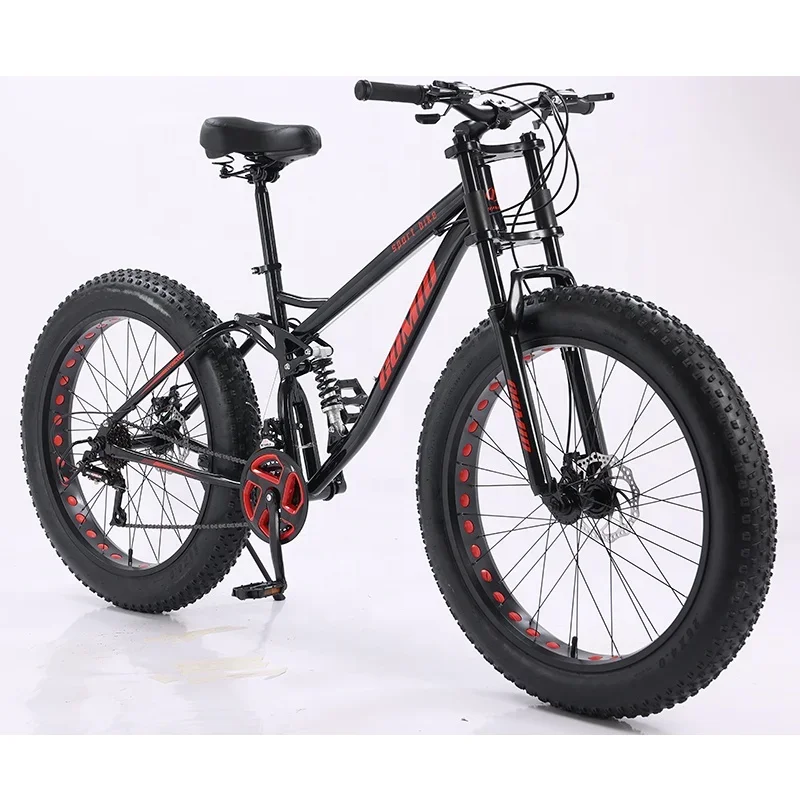 Fat Tire Bike Fatbike Customizable 26 Inch Fcruiser Snow Full Suspension Mountain Cycle Bicycle