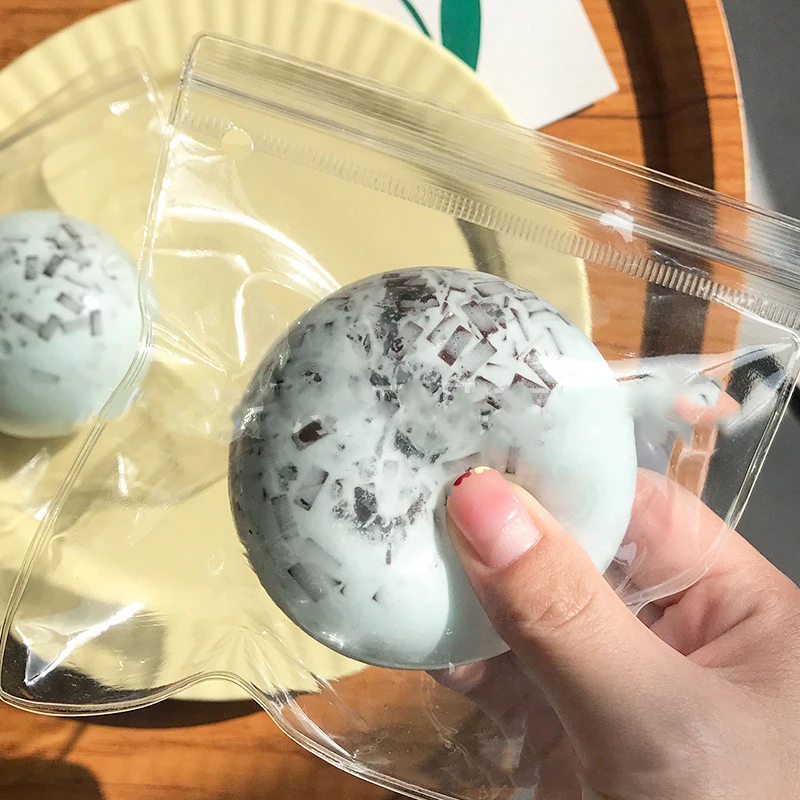 Nowe Ręcznie Robione Kulki Lodowe Zabawka Antystresowa Symulacja Mięty Czarna Kulka Rzemieślnicza Do Ściskania Zabawka Uspokajająca Powolny Powrót Do Kształtu Zabawka Sensoryczna