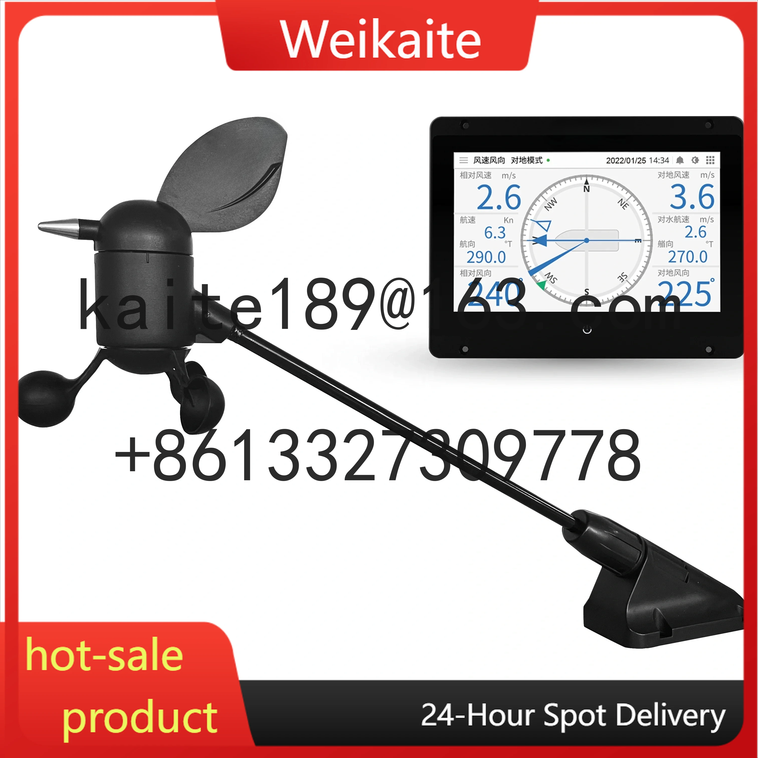 

Sailing Wind Sensor and Instrument for Boat/Yacht Marine Accessory to Measure Wind Speed and Direction