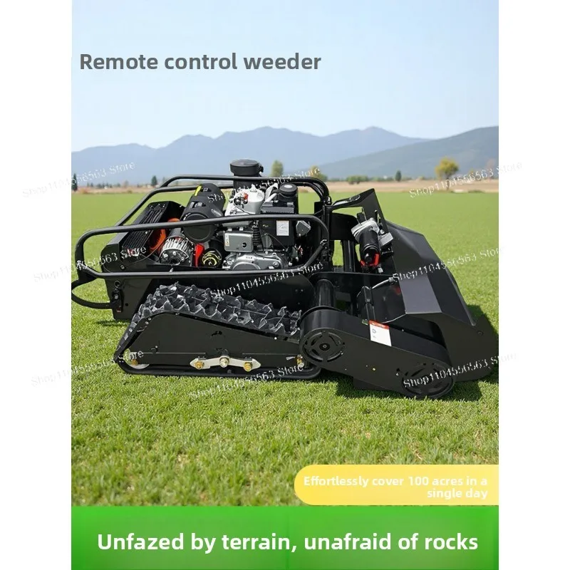 Remote Control Diesel Lawn Mower, Orchard & Lawn Grass Shredder, Garden Greening Trimming & Weeding Machine