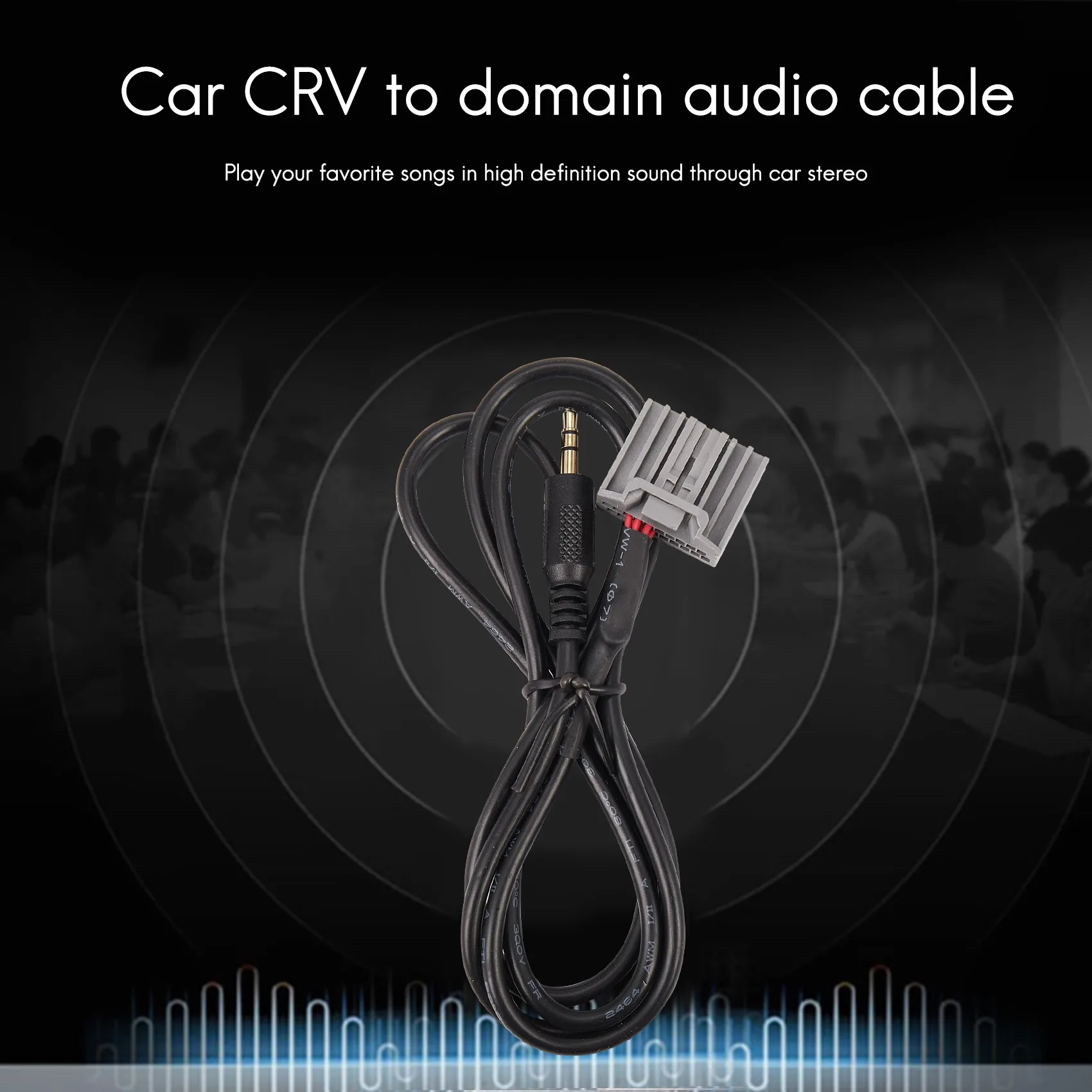 HIWS 3.5mm Audio Car GPS AUX Adapter Cable For 2006-2013 Input Connector