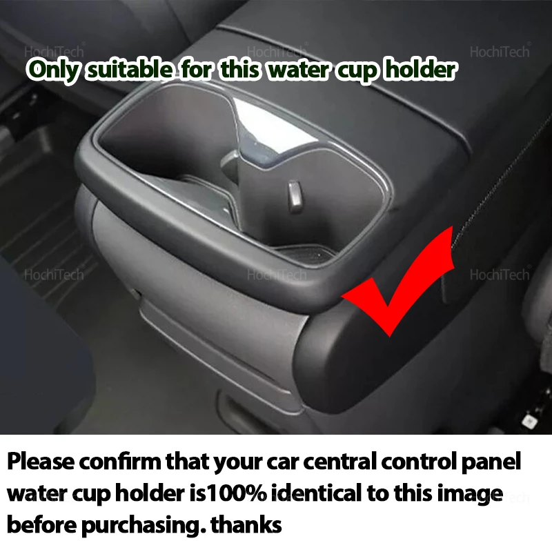 For Kia EV9 MV 2024 2025 Non-Slip Storage Box Armrest Rear Water Cup Holder Anti Dirt Shock Absorbing Center Console Accessorie