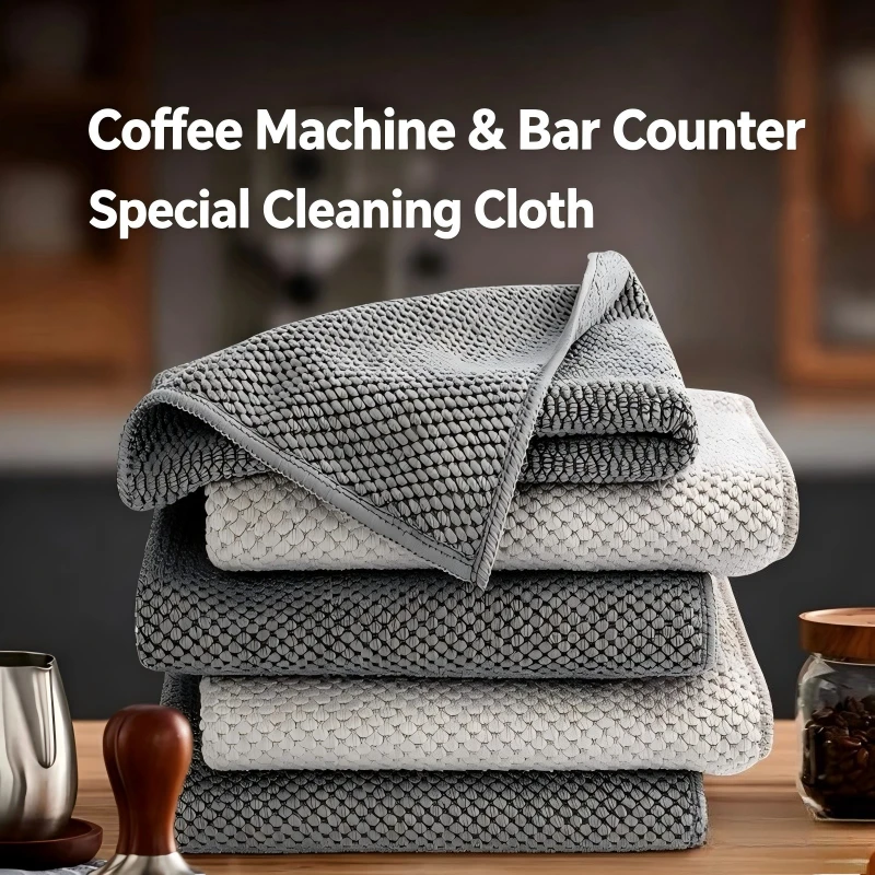 1/3/5 Pcs Kitchen Cleaning Towels Absorbent Ultra-fine Fiber Corn Kernels Wiping Tables Dishwashing Towels White Cleaning Cloths