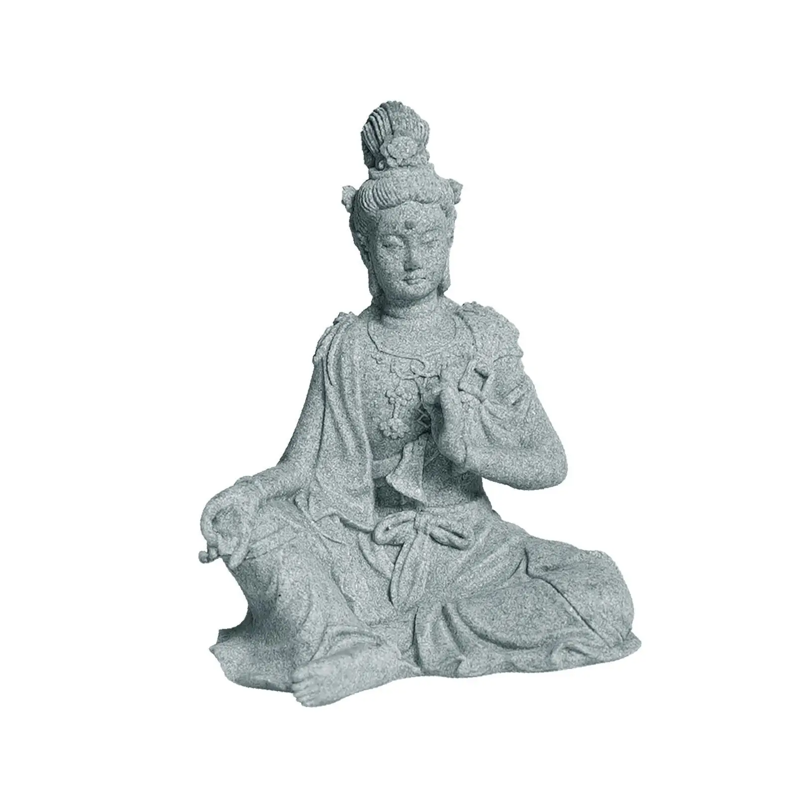 Estatuilla de Buda, estatua de Guanyin para decoración del hogar, regalo, escultura de piedra arenisca coleccionable, adorno de mesa para gabinete, dormitorio, escritorio