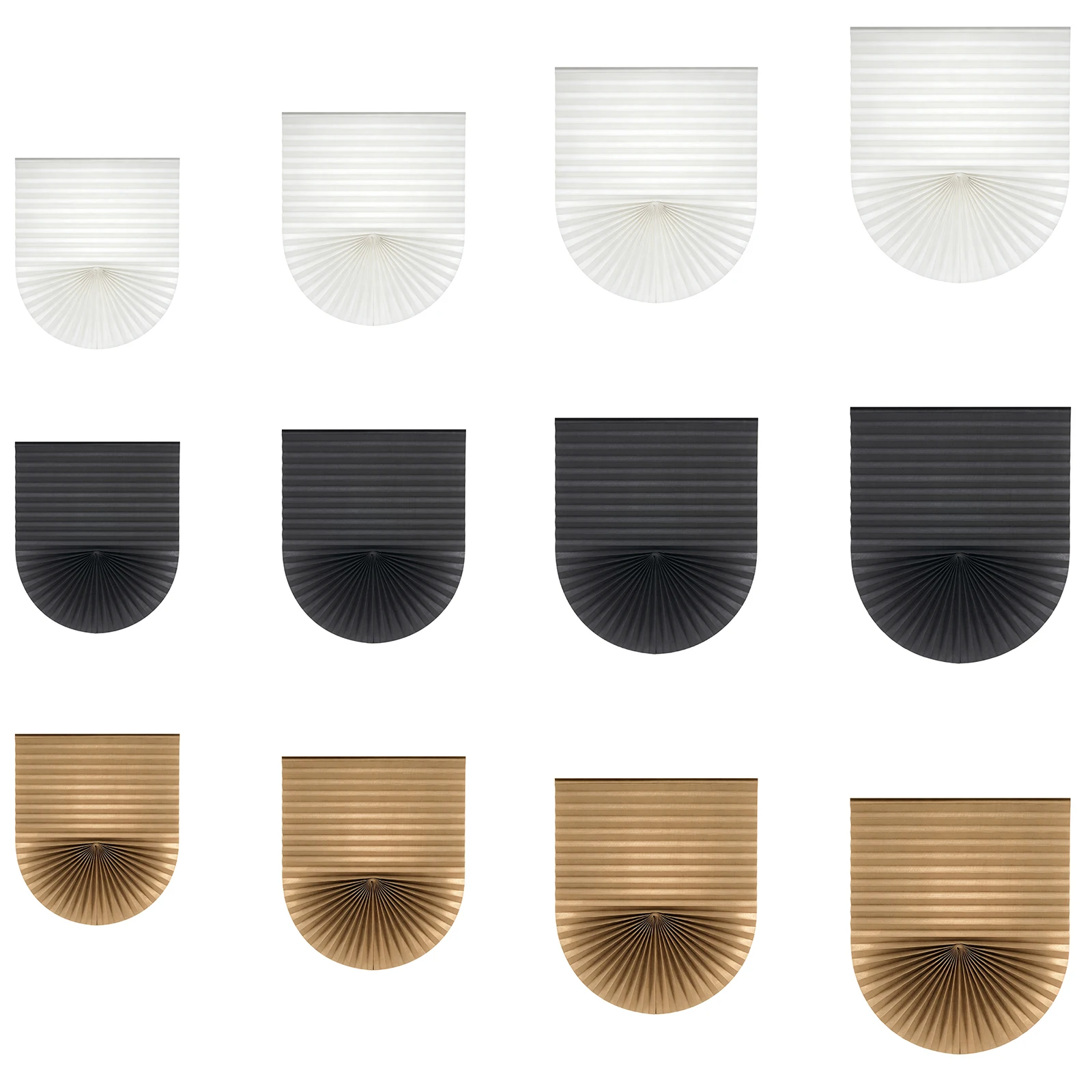 Non-woven Self-adhesive Window Blinds Fabrics Pleated Blinds for Conference Room Home Bedroom Kitchen Bathroom