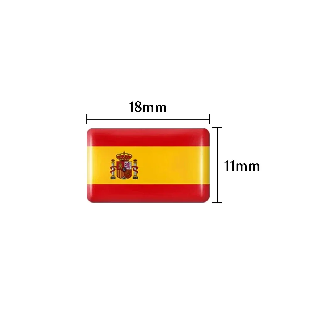 10/20/50PCS Epoxy Spain Flags Sticker Car Interior Decoration Decal for SEAT Cupra Audi Mercedes Benz BMW KIA P Badge