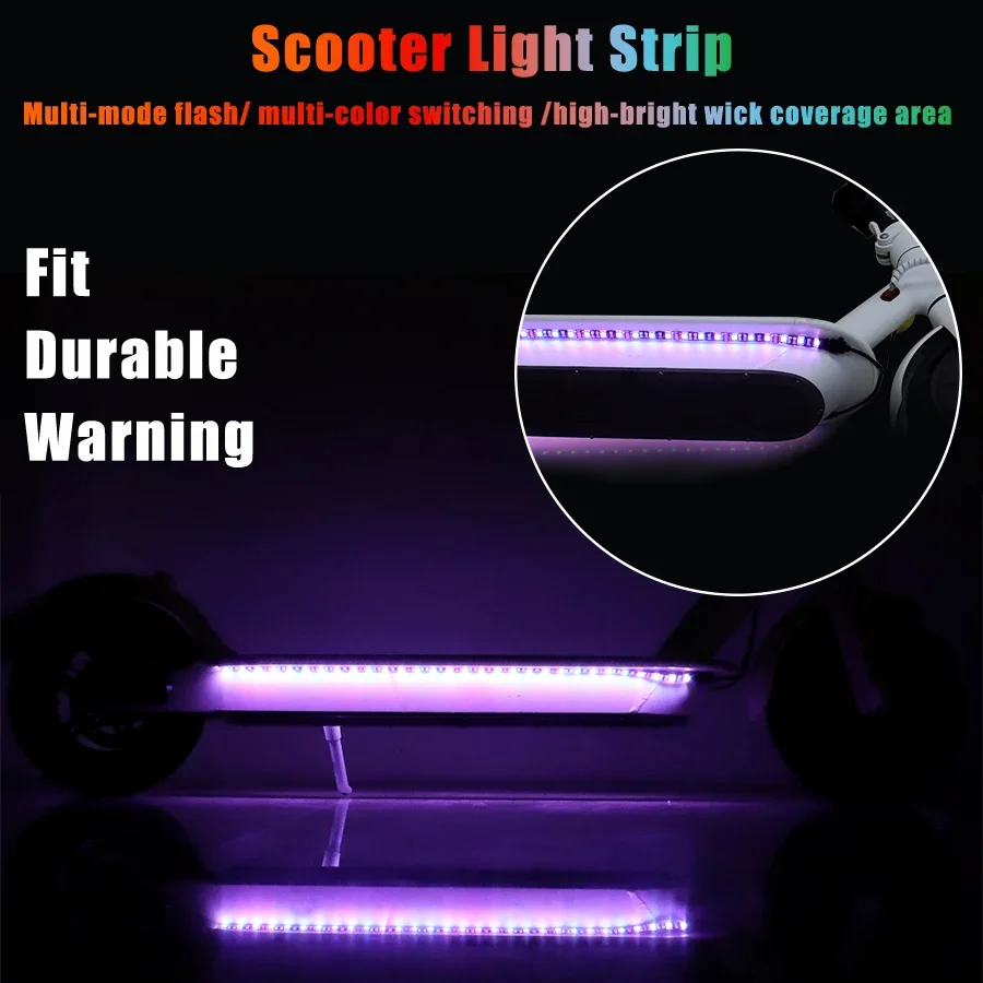 LED Lights Strip RGB Bar Lamp for Xiaomi M365 Pro 1S Mi3 Skateboard Night Warning Multi-model Electric Scooter Flash Light Parts